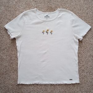 Hollister Sunflower Ruffle Shirt